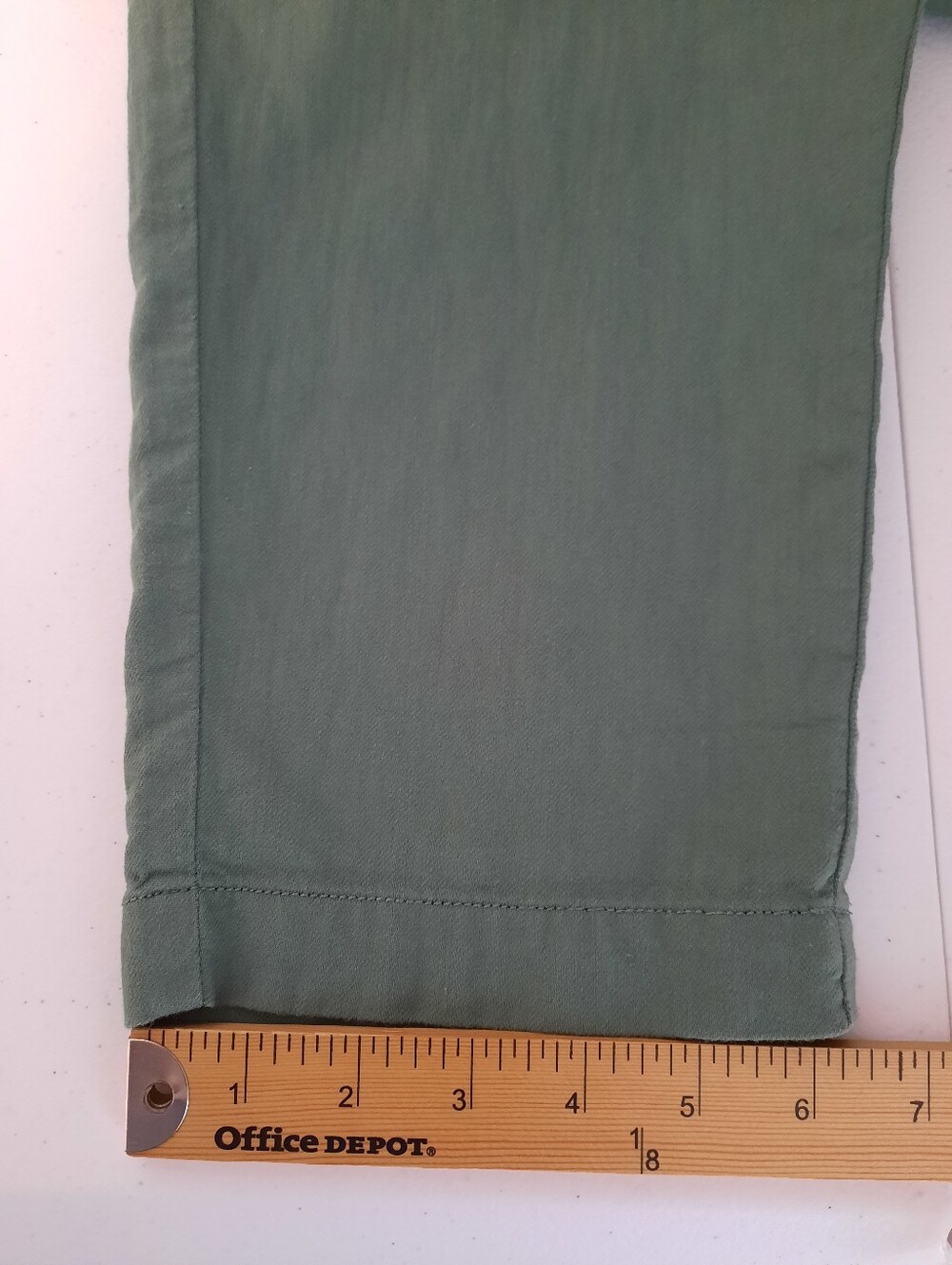 Eileen Fisher Nori Green Organic Cotton High Rise Relaxed Slim Leg Pants Large - Picture 15 of 15